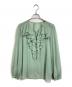 CELFORD（セルフォード）の古着「シフォンフリルブラウス」｜グリーン