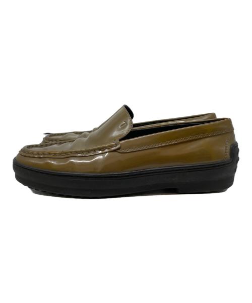 TOD'S（トッズ）TOD'S (トッズ) エナメルシューズ カーキ サイズ:36 1/2の古着・服飾アイテム