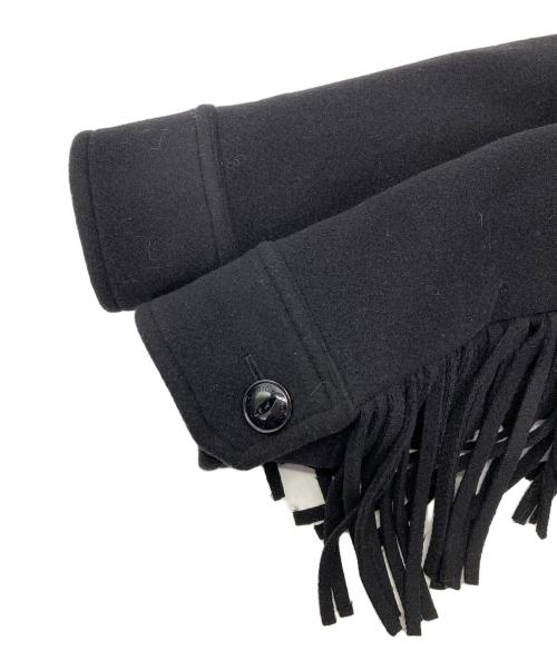 WOOLRICH（ウールリッチ）WOOLRICH (ウールリッチ) フリンジコート ブラック サイズ:XSの古着・服飾アイテム