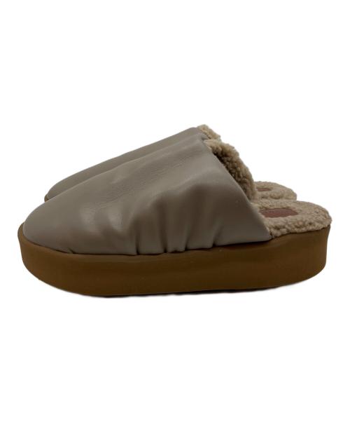 PIUMESTUDIO（ピウメスタジオ）PIUMESTUDIO (ピウメスタジオ) SABOTサンダル ブラウン サイズ:37の古着・服飾アイテム