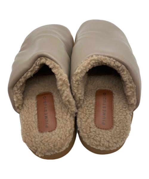 PIUMESTUDIO（ピウメスタジオ）PIUMESTUDIO (ピウメスタジオ) SABOTサンダル ブラウン サイズ:37の古着・服飾アイテム