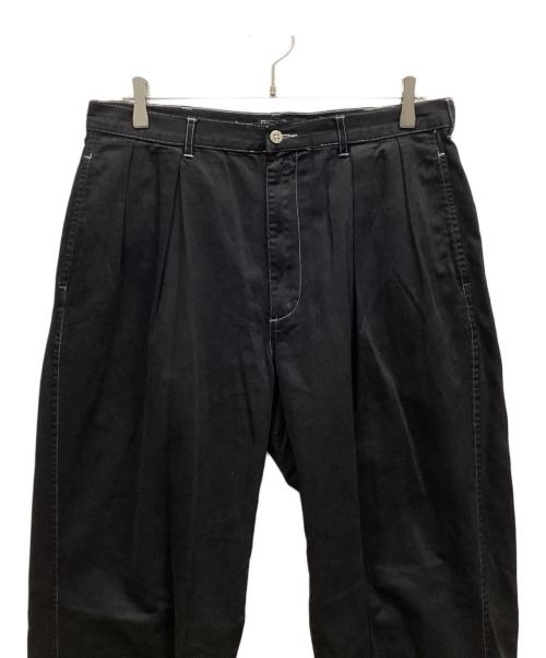 POLO RALPH LAUREN（ポロ・ラルフローレン）POLO RALPH LAUREN (ポロ・ラルフローレン) 2タックワイドチノパンツ ブラック サイズ:W34の古着・服飾アイテム