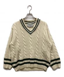 oldderby Knitwear×Spick and Span（オールドダービーニットウェア×スピック＆スパン）の古着「クリケットロングスリーブプルオーバー」｜アイボリー