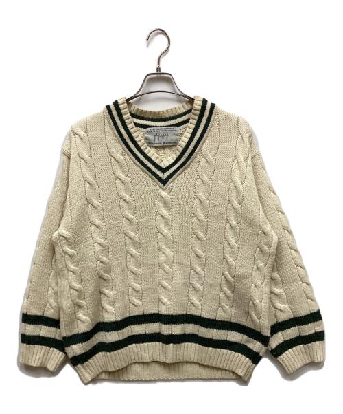 oldderby Knitwear（オールドダービーニットウェア）Oldderby Knitwear (オールドダービーニットウェア) Spick and Span (スピックアンドスパン) クリケットロングスリーブプルオーバー アイボリー サイズ:Lの古着・服飾アイテム