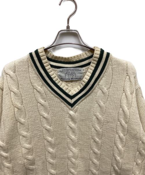oldderby Knitwear（オールドダービーニットウェア）Oldderby Knitwear (オールドダービーニットウェア) Spick and Span (スピックアンドスパン) クリケットロングスリーブプルオーバー アイボリー サイズ:Lの古着・服飾アイテム