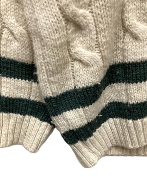 oldderby Knitwear（オールドダービーニットウェア）Oldderby Knitwear (オールドダービーニットウェア) Spick and Span (スピックアンドスパン) クリケットロングスリーブプルオーバー アイボリー サイズ:Lの古着・服飾アイテム