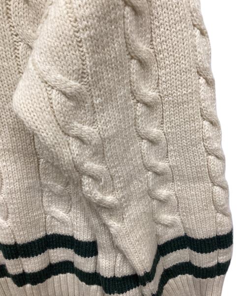 oldderby Knitwear（オールドダービーニットウェア）Oldderby Knitwear (オールドダービーニットウェア) Spick and Span (スピックアンドスパン) クリケットロングスリーブプルオーバー アイボリー サイズ:Lの古着・服飾アイテム