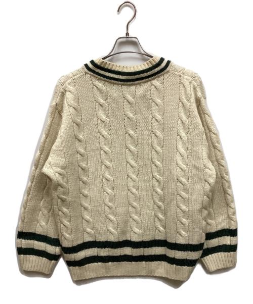 oldderby Knitwear（オールドダービーニットウェア）Oldderby Knitwear (オールドダービーニットウェア) Spick and Span (スピックアンドスパン) クリケットロングスリーブプルオーバー アイボリー サイズ:Lの古着・服飾アイテム