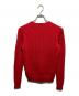 POLO RALPH LAUREN (ポロ・ラルフローレン) Vネックケーブルニット レッド サイズ:M：6000円