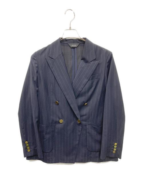 allureville（アルアバイル）allureville (アルアバイル) トリアセサイロピークドラペルジャケット ネイビー サイズ:SIZE2 未使用品の古着・服飾アイテム