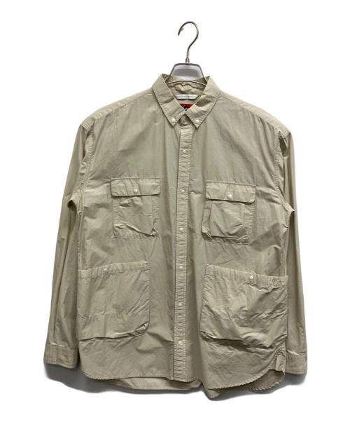 NANGA（ナンガ）NANGA (ナンガ) C/N Ripstop Camp L/S Shirt ベージュ サイズ:Mの古着・服飾アイテム