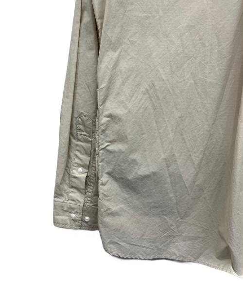 NANGA（ナンガ）NANGA (ナンガ) C/N Ripstop Camp L/S Shirt ベージュ サイズ:Mの古着・服飾アイテム