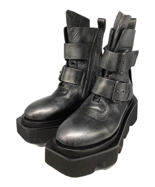 ph7+（ピアッカセッテ）ph7+ (ピアッカセッテ) 厚底　サイドジップ　ブーツ ブラック サイズ:37の古着・服飾アイテム