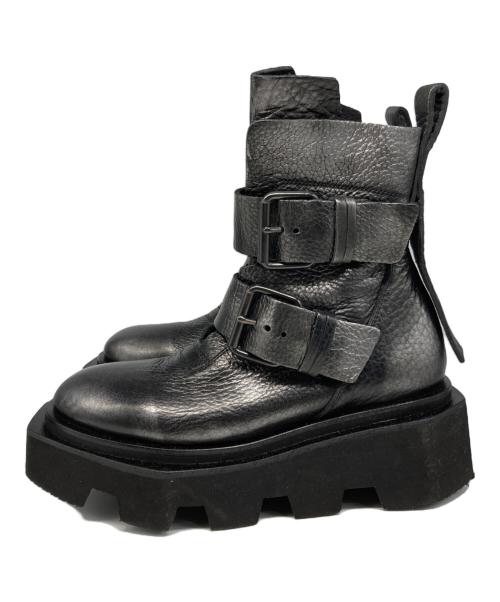 ph7+（ピアッカセッテ）ph7+ (ピアッカセッテ) 厚底　サイドジップ　ブーツ ブラック サイズ:37の古着・服飾アイテム