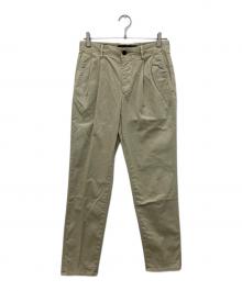 INCOTEX（インコテックス）の古着「ガーメントダイオーガニックコットンストレッチ2プリーツテーパードチノ」｜ベージュ