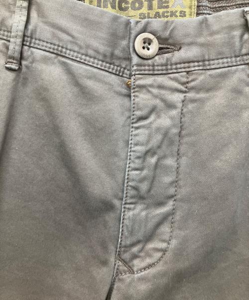 INCOTEX（インコテックス）INCOTEX (インコテックス) ガーメントダイオーガニックコットンストレッチギャバジンテーパードパンツ ブラック サイズ:73.5cm (W29)の古着・服飾アイテム