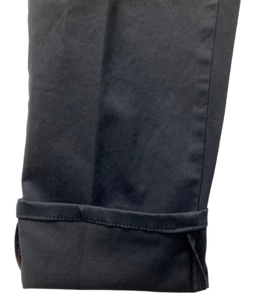 INCOTEX（インコテックス）INCOTEX (インコテックス) ガーメントダイオーガニックコットンストレッチギャバジンテーパードパンツ ブラック サイズ:73.5cm (W29)の古着・服飾アイテム
