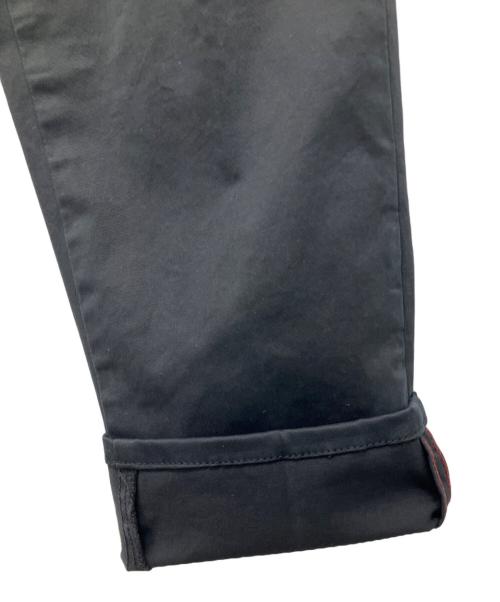 INCOTEX（インコテックス）INCOTEX (インコテックス) ガーメントダイオーガニックコットンストレッチギャバジンテーパードパンツ ブラック サイズ:73.5cm (W29)の古着・服飾アイテム
