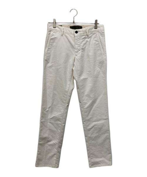 INCOTEX（インコテックス）INCOTEX (インコテックス) ガーメントダイコットンストレッチギャバジンテーパードパンツ ホワイト サイズ:76cm（W30）の古着・服飾アイテム