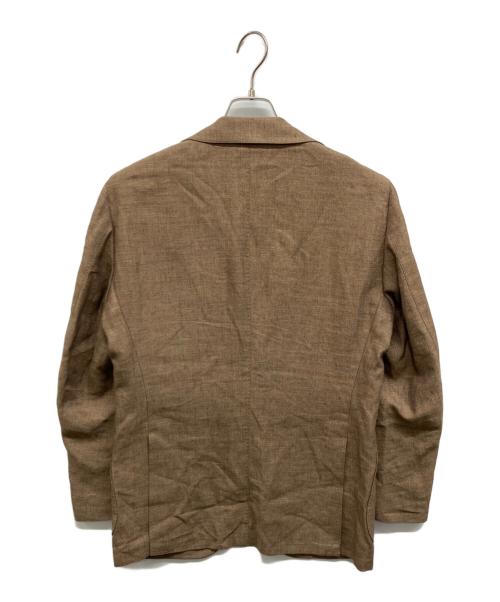 GABO（ガボ）gabo (ガボ) ウールリネンテーラードジャケット ブラウン サイズ:48の古着・服飾アイテム