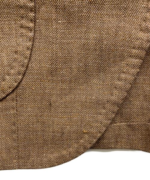 GABO（ガボ）gabo (ガボ) ウールリネンテーラードジャケット ブラウン サイズ:48の古着・服飾アイテム