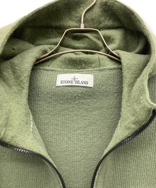 STONE ISLAND（ストーンアイランド）STONE ISLAND (ストーンアイランド) Hooded Cardigan グリーン サイズ:Mの古着・服飾アイテム