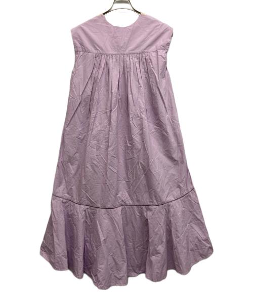 ne quittez pas（ヌキテパ）ne quittez pas (ヌキテパ) Poplin Paisley Embroidery Sleeveless Dress パープル サイズ:Sの古着・服飾アイテム