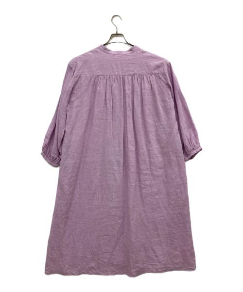 la chic baton（ラシックバトン）la chic baton (ラシックバトン) リネンワンピース パープル サイズ:Fの古着・服飾アイテム