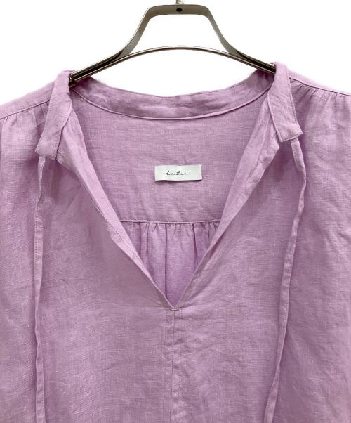 la chic baton（ラシックバトン）la chic baton (ラシックバトン) リネンワンピース パープル サイズ:Fの古着・服飾アイテム