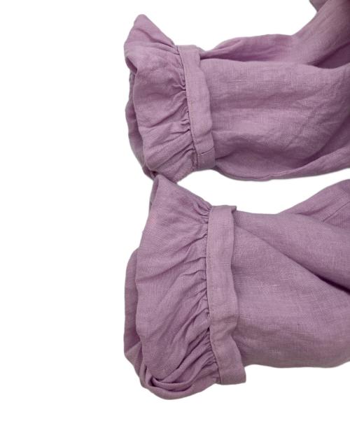la chic baton（ラシックバトン）la chic baton (ラシックバトン) リネンワンピース パープル サイズ:Fの古着・服飾アイテム