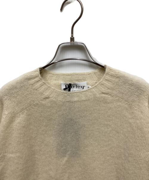 Harley of SCOTLAND（ハーレーオブスコットランド）HARLEY OF SCOTLAND (ハーレーオブスコットランド) シェットランドウール クルーネックニット クリーム サイズ:40の古着・服飾アイテム