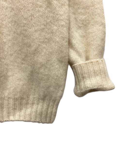 Harley of SCOTLAND（ハーレーオブスコットランド）HARLEY OF SCOTLAND (ハーレーオブスコットランド) シェットランドウール クルーネックニット クリーム サイズ:40の古着・服飾アイテム