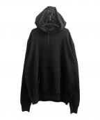 Maison Margielaメゾンマルジェラ）の古着「24SS ニットプルオーバーパーカー」｜チャコールグレー