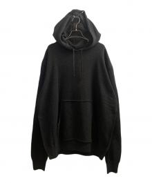 Maison Margiela（メゾンマルジェラ）の古着「24SS ニットプルオーバーパーカー」｜チャコールグレー