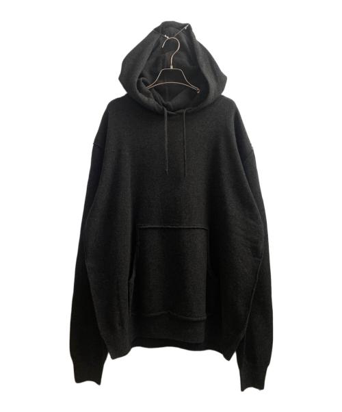 Maison Margiela（メゾンマルジェラ）Maison Margiela (メゾンマルジェラ) 24SS ニットプルオーバーパーカー チャコールグレー サイズ:XLの古着・服飾アイテム