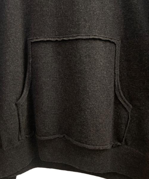 Maison Margiela（メゾンマルジェラ）Maison Margiela (メゾンマルジェラ) 24SS ニットプルオーバーパーカー チャコールグレー サイズ:XLの古着・服飾アイテム
