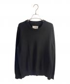 Maison Margielaメゾンマルジェラ）の古着「エルボーパッチクルーネックニット」｜ブラック