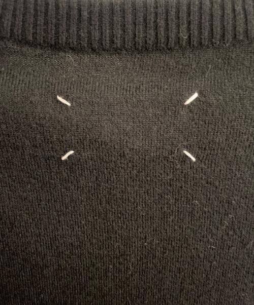 Maison Margiela（メゾンマルジェラ）Maison Margiela (メゾンマルジェラ) エルボーパッチクルーネックニット ブラック サイズ:Lの古着・服飾アイテム