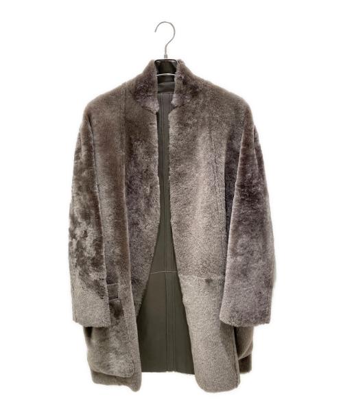 CELINE（セリーヌ）CELINE (セリーヌ) リバーシブルムートンコート モカ サイズ:38の古着・服飾アイテム