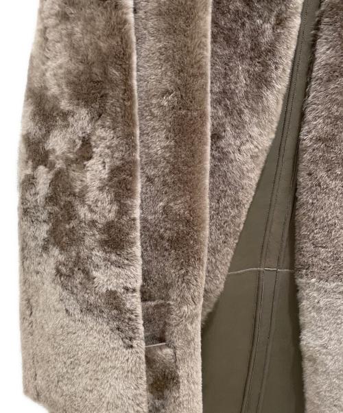 CELINE（セリーヌ）CELINE (セリーヌ) リバーシブルムートンコート モカ サイズ:38の古着・服飾アイテム