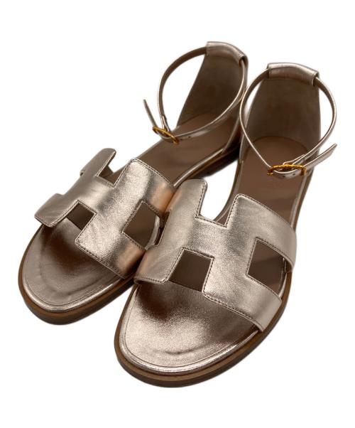 HERMES（エルメス）HERMES (エルメス) サントリーニサンダル ピンクゴールド サイズ:36の古着・服飾アイテム