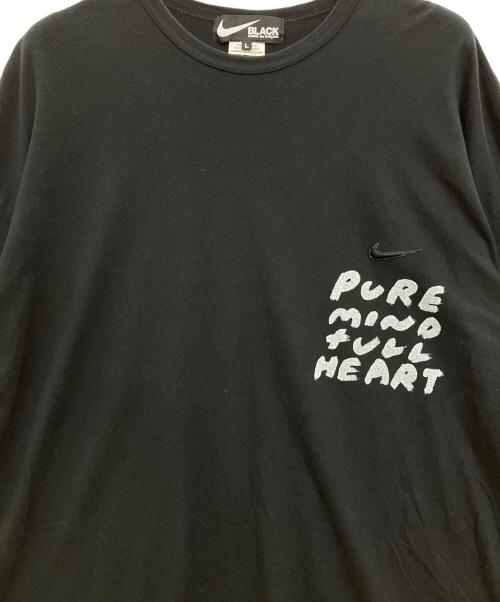 BLACK COMME des GARCONS（ブラックコムデギャルソン）BLACK COMME des GARCONS (ブラックコムデギャルソン) NIKE (ナイキ) OversizeSideMessagePrintTee ブラック サイズ:Lの古着・服飾アイテム