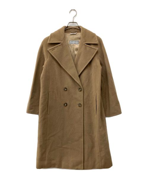 MaxMara（マックスマーラ）MaxMara (マックスマーラ) ウールダブルコート ベージュ サイズ:36の古着・服飾アイテム