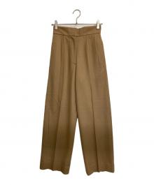 CINOH（チノ）の古着「WOOL JERSEY PINTUCK PANTS」｜ブラウン