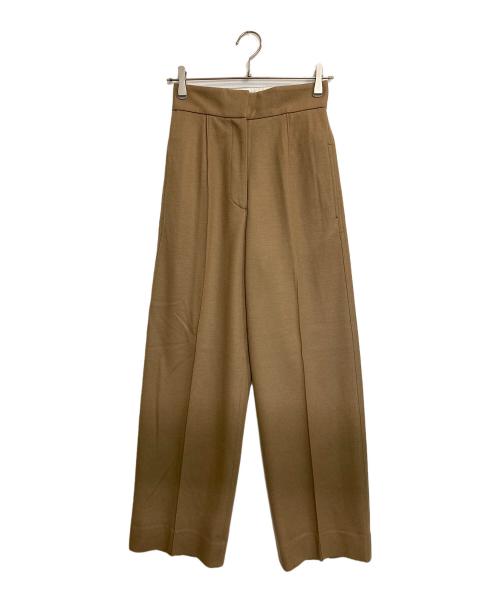 CINOH（チノ）CINOH (チノ) WOOL JERSEY PINTUCK PANTS ブラウン サイズ:36の古着・服飾アイテム