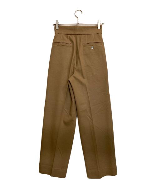 CINOH（チノ）CINOH (チノ) WOOL JERSEY PINTUCK PANTS ブラウン サイズ:36の古着・服飾アイテム