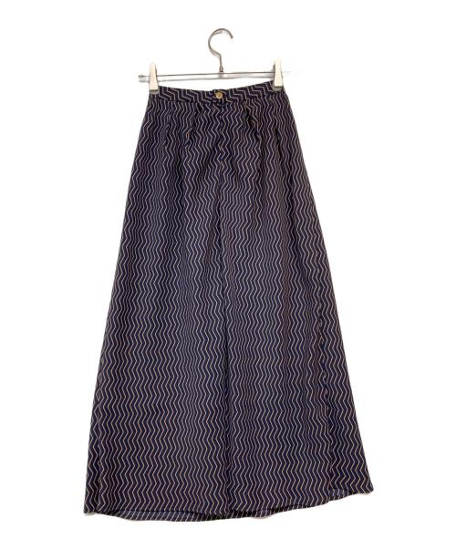 STEVEN ALAN（スティーブンアラン）STEVEN ALAN (スティーブンアラン) ジグザグ プリント スカート ネイビー サイズ:Sの古着・服飾アイテム