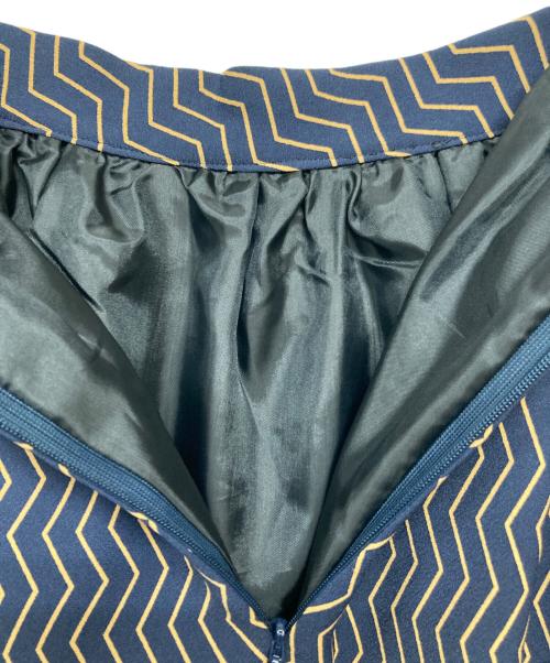 STEVEN ALAN（スティーブンアラン）STEVEN ALAN (スティーブンアラン) ジグザグ プリント スカート ネイビー サイズ:Sの古着・服飾アイテム