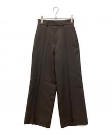NEAU（ニュー）の古着「スラックス　センタープレスストレートパンツ」｜ブラウン