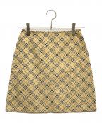BURBERRY BLUE LABELバーバリー ブルー レーベル）の古着「ノバチェックミニスカート」｜ベージュ